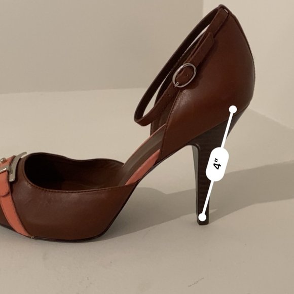 BCBG Generation Brown and Pink Peep Toe Size 9.5 - Picture 2 of 9